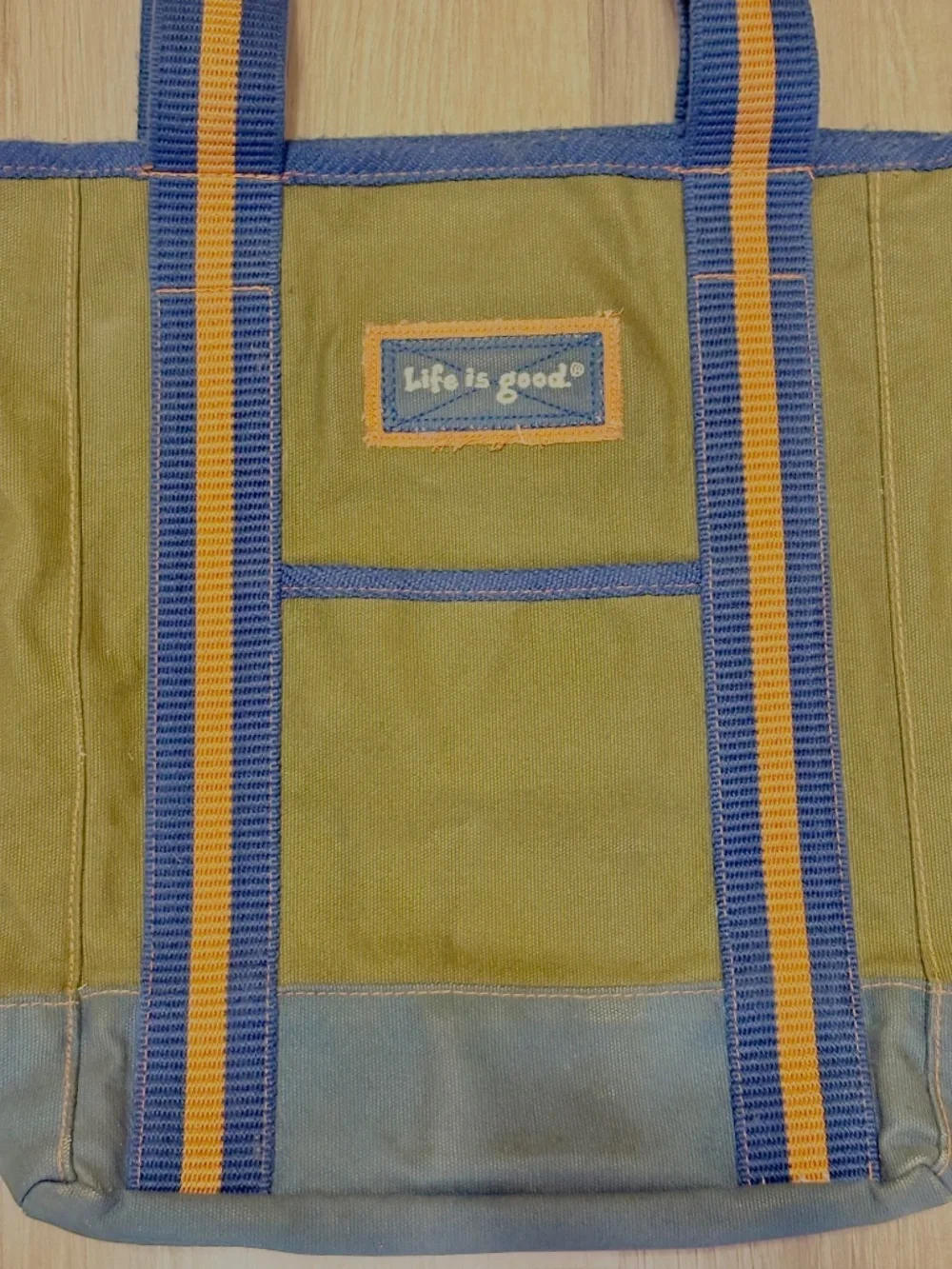 Life is Good Heavy Canvas Tote Bag Granola Outdoor Hiking Fisherman 100% Cotton
